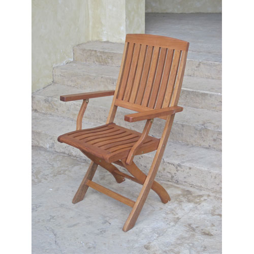 Tt-fa-40 And 2ch Royal Tahiti Set Of 2 Outdoor Folding Arm Chairs