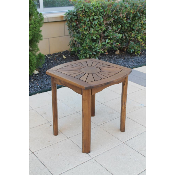 Outdoor Sunburst Square And Round Side Table