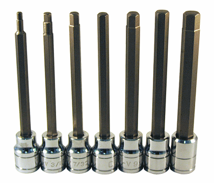 ATD Tools ATD-13786 7 Pc. Extra Long Sae Hex Bit Socket Set
