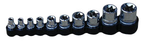 Atd Tools Atd-178 10 Pc. 0.25 In., 0.37 In. And 0.5 In. Drive Star Socket Set