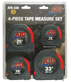 Atd Tools Atd-330 4-piece Tap Measure Set
