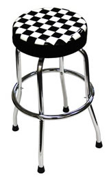 81055 Shop Stool With Checker Design