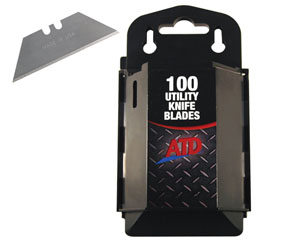 Atd Tools 8813 100 Pack Utility Knife Blades With Dispenser