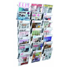 Ddfil21m Silver Grey Wall Wire Literature Display With 21 Compartments