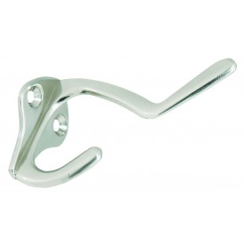 202879 3 In. Double Hat And Coat Hook, Satin Nickel Finish
