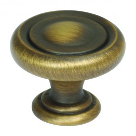 203315 Town Square Door And Cabinet Knob, Antique Brass Finish