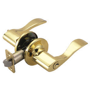 Springdale 2-way Latch Entry Door Handle, Adjustable Backset, Polished Brass Finish