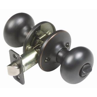 753038 Cambridge Universal Latch Privacy Door Knob, Adjustable Backset