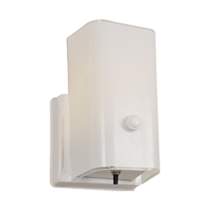 501130 1-light Wall Sconce With Switch, White Finish