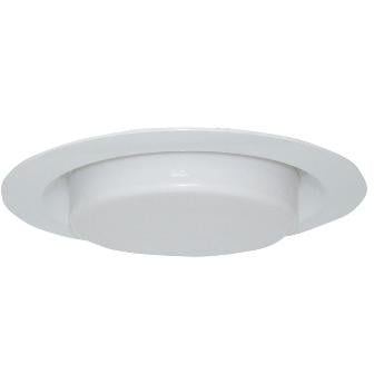 6 In. Recessed Lighting Shower Trim With Drop Lens, White Finish