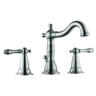 523316 Oakmont Wide Lavatory Faucet, Satin Nickel Finish