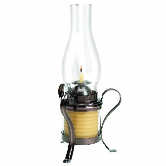 20625bp 40 Hour Coil Candle With Hurricane Lamp - Copper