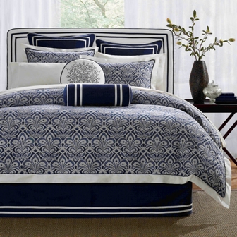 UPC 675716317164 product image for Hampton Hill JLA10 - 076 Laurel Hill Comforter Set King Blue | upcitemdb.com