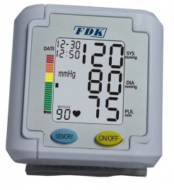 Ft-b11 W-v Bp Monitor Wrist Cuff With 3 Color Backlight And 90 Memory With 1 Bank