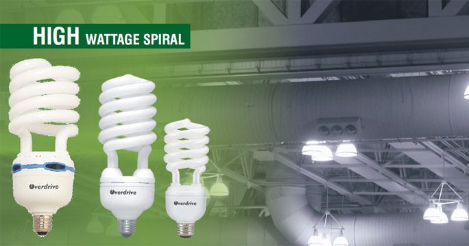 40w High Wattage Bulbs T4 Spiral-4100k Cool White - Pack Of 6