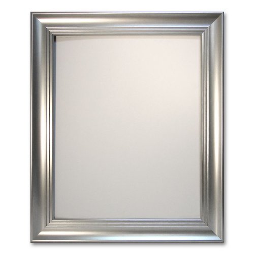 795210kb Waterfall Collection 30.25 X 42.25 In. Large Silver Framed Wall Mirror With 1 In. Bevel