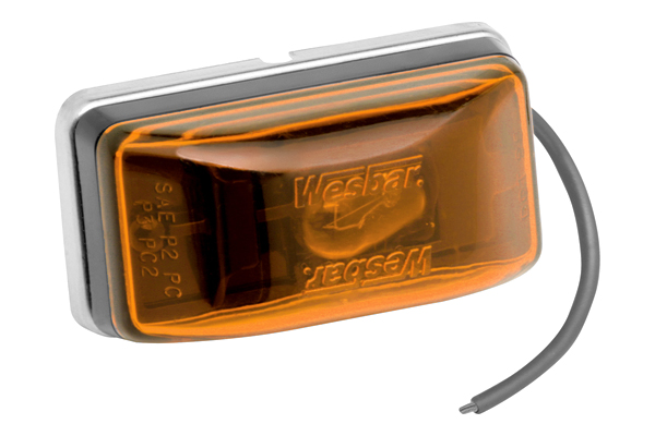003238 Side Marker And Clearance Light Amber Waterproof Black Stud Mount Pc Rated