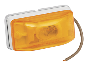 203233 Side Marker And Clearance Light Amber With White Stud-mount Base, Pc Rated, 3.80 X 2.80 X 1.80 In.