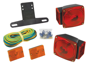 2823285 Trailer Light Kit With 25 Ft. Wire Harness, With Rectangular Clearance, Side Marker Lights, 4.75 X 12.75 X 8.75 In.