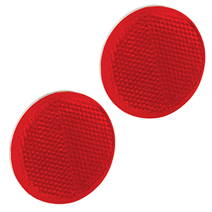 74-55-010 Reflector 2.18 In. Round Adhesive Mount Red, 7 X 4 X 0.50 In.