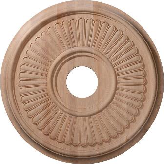 16 In. Od X 1.12 In. P Carved Berkshire Ceiling Medallion, Cherry