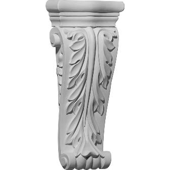 4.50 In. W X 1.75 In. D X 10 In. H Architectural Asa Acanthus Corbel