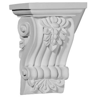 4.12 In. W X 3 In. D X 5.75 In. H Architectural Leandros Fluted Leaf Corbel