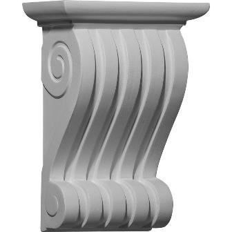 6.50 In. W X 3.38 In. D X 9 In. H Architectural Leandros Corbel