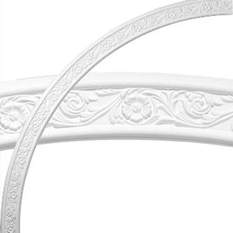 74.75 In. Od X 68.50 In. Id X 3.12 In. W X .50 In. P Architectural Accents - Medway Floral Ceiling Ring