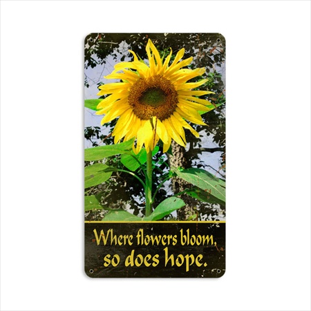Aif007 Sunflower Home And Garden Metal Sign