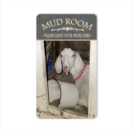 Aif009 Mud Room Home And Garden Metal Sign
