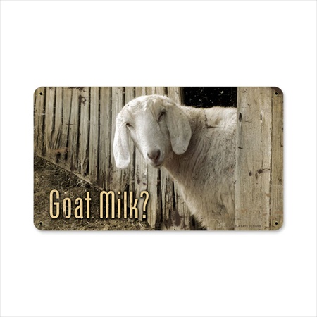 Aif019 Goat Milk Home And Garden Metal Sign