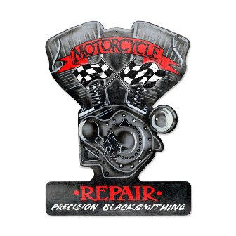 Past Time Signs MLK092 Motorcycle Repair Motorcycle Custom Metal Shape Past Time Signs MLK092 Motorcycle Repair Motorcycle Custom Metal Shape