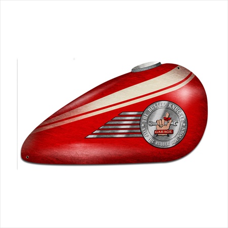 Past Time Signs BUST095 Red Motorcycle Tank Motorcycle Custom Metal Shape Past Time Signs BUST095 Red Motorcycle Tank Motorcycle Custom Metal Shape