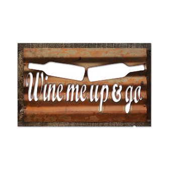 Rcb003 Wine Me Home And Garden Corrugated Rustic Barn Wood Sign