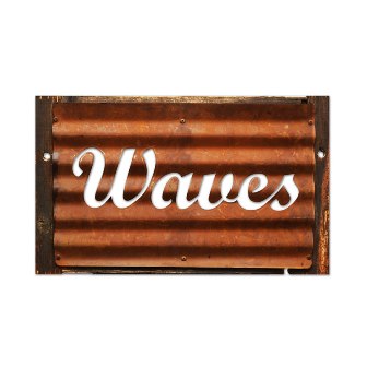 Rcb107 Waves Home And Garden Corrugated Rustic Barn Wood Sign
