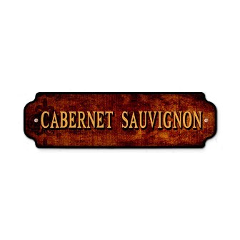 Vp010 Cabernet Sauvignon Bar And Alcohol Door Push Metal Sign