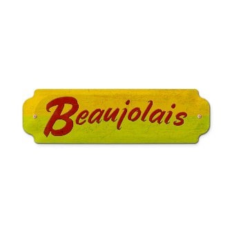 Vp011 Beaujolais Bar And Alcohol Door Push Metal Sign