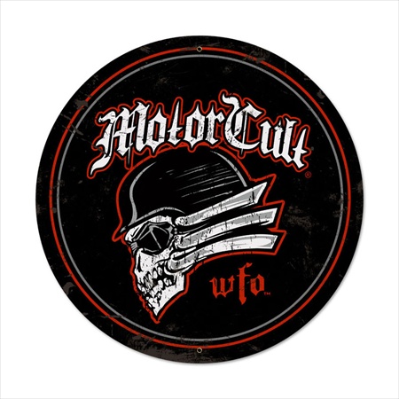 Cult020 Wfo Automotive Hotrod Round Metal Sign
