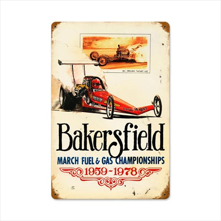 Fam012 Bakersfield 59 To 78 Automotive Vintage Metal Sign