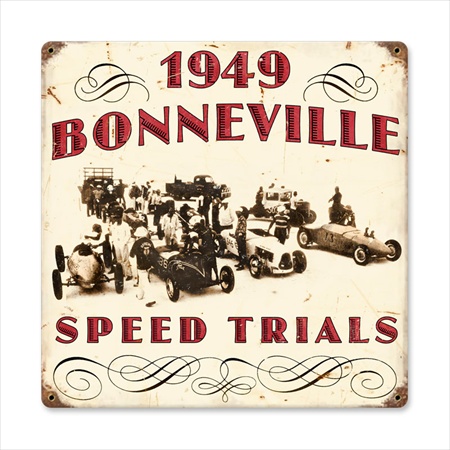 Past Time Signs FRC004 1949 Bonneville Automotive Vintage Metal Sign Past Time Signs FRC004 1949 Bonneville Automotive Vintage Metal Sign