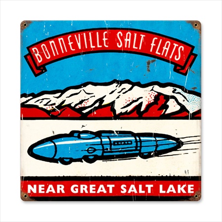 Past Time Signs FRC019 Salt Flats Automotive Vintage Metal Sign Past Time Signs FRC019 Salt Flats Automotive Vintage Metal Sign