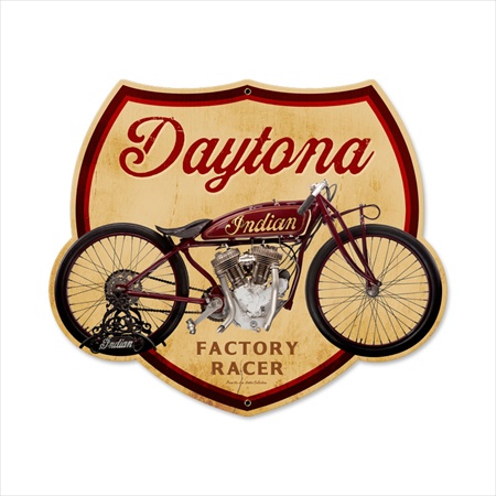 Past Time Signs FRC045 Daytona Motorcycle Custom Metal Shape Past Time Signs FRC045 Daytona Motorcycle Custom Metal Shape