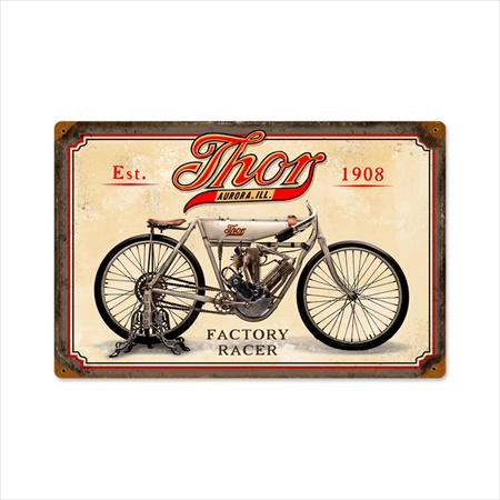 Past Time Signs FRC063 Thor Motorcycle Vintage Metal Sign Past Time Signs FRC063 Thor Motorcycle Vintage Metal Sign