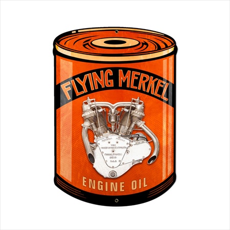 Past Time Signs FRC064 Flying Merkel Motorcycle Custom Metal Shape Past Time Signs FRC064 Flying Merkel Motorcycle Custom Metal Shape