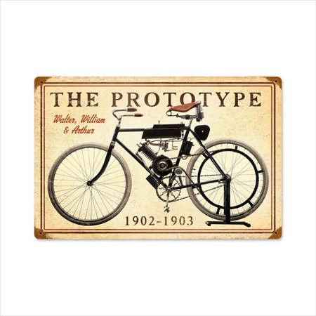Past Time Signs FRC069 The Prototype Motorcycle Vintage Metal Sign Past Time Signs FRC069 The Prototype Motorcycle Vintage Metal Sign