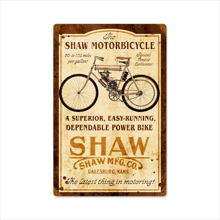 Past Time Signs FRC080 Shaw Motorbike Motorcycle Vintage Metal Sign Past Time Signs FRC080 Shaw Motorbike Motorcycle Vintage Metal Sign