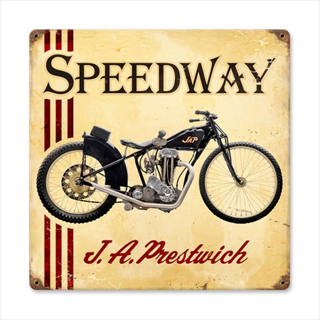 Past Time Signs FRC083 Jap Speedway Motorcycle Vintage Metal Sign Past Time Signs FRC083 Jap Speedway Motorcycle Vintage Metal Sign