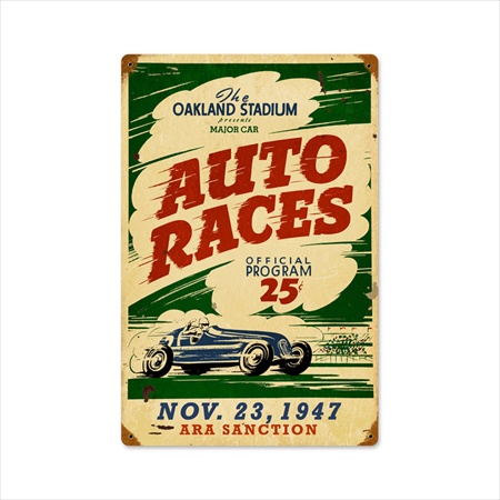 Past Time Signs FRC086 Oakland Auto Races Automotive Vintage Metal Sign Past Time Signs FRC086 Oakland Auto Races Automotive Vintage Metal Sign