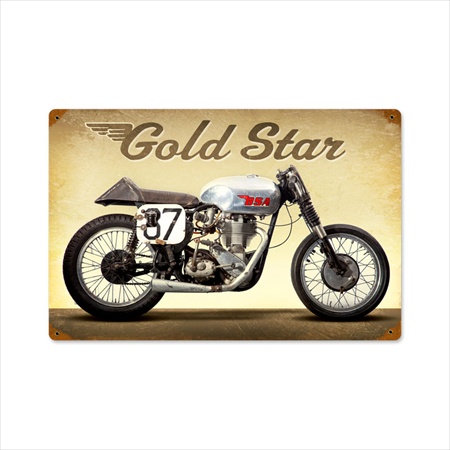 Past Time Signs FRC091 Goldstar Motorcycle Vintage Metal Sign Past Time Signs FRC091 Goldstar Motorcycle Vintage Metal Sign